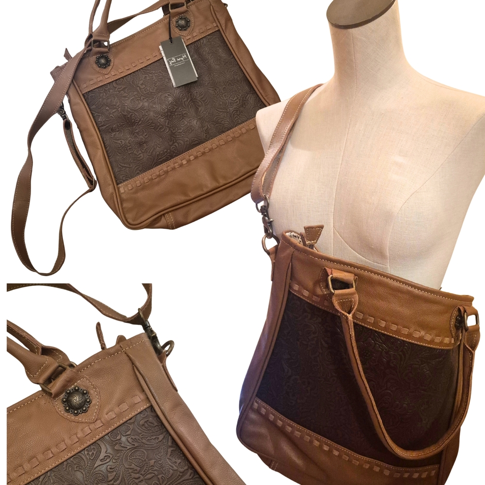 Myra Bag Brown and Tan Shoulder Bag